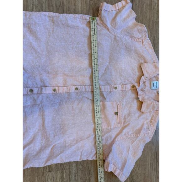 Baird McNutt Linen Murano button down short sleeve shirt - Picture 8 of 9